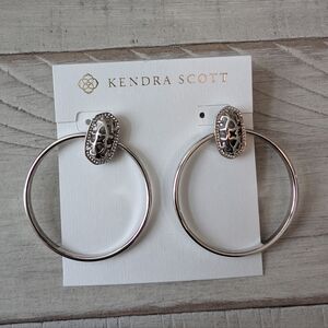 Kendra Scott Mayra Silver Filigree Hoop Earrings